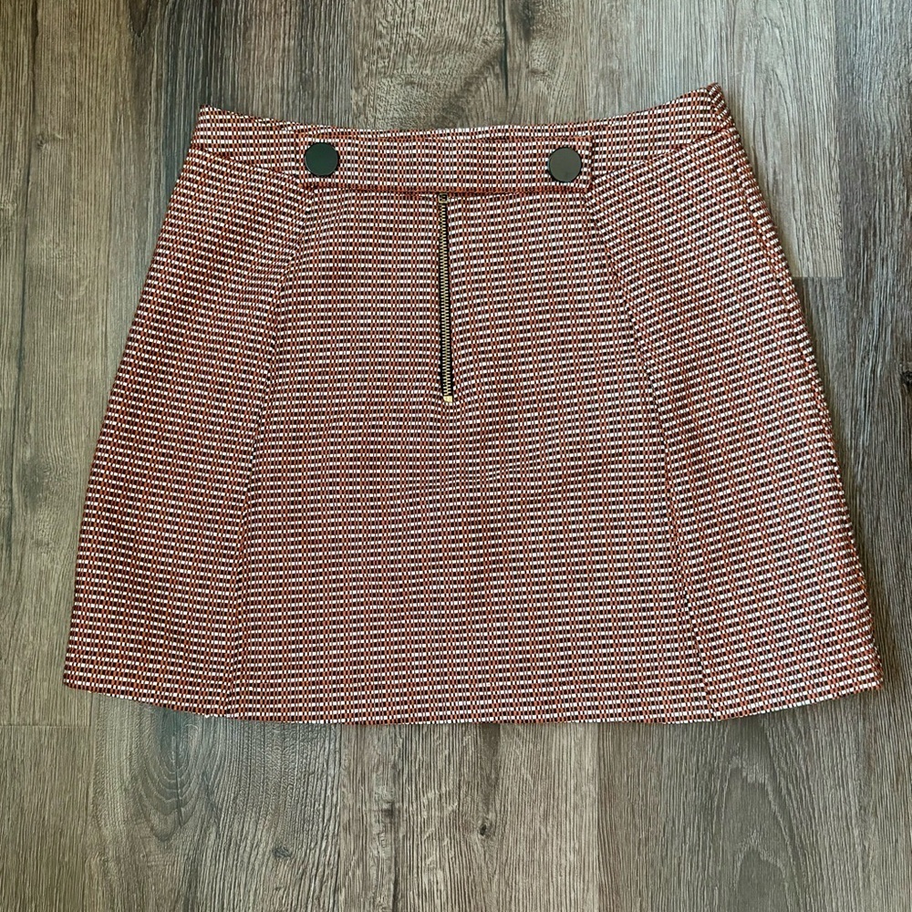 Topshop Skirt – Size 8 Black/White/Rust - Picture 1 of 8